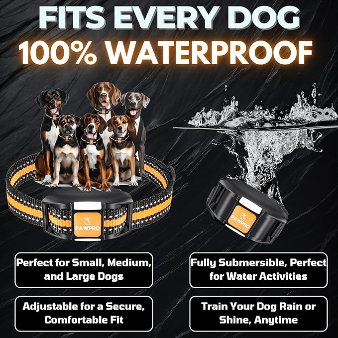 Dog Shock Collar with Remote 4-Mile Range, 124 Training 4 Modes,