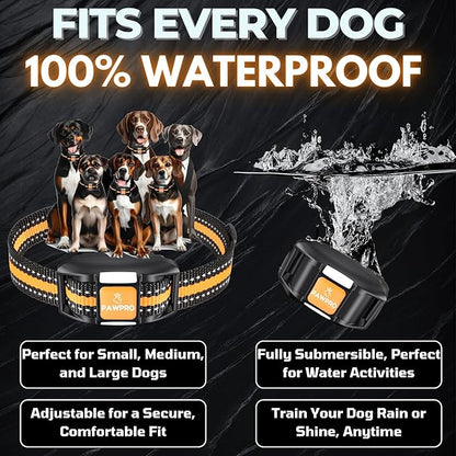 Dog Shock Collar with Remote 4-Mile Range, 124 Training 4 Modes,