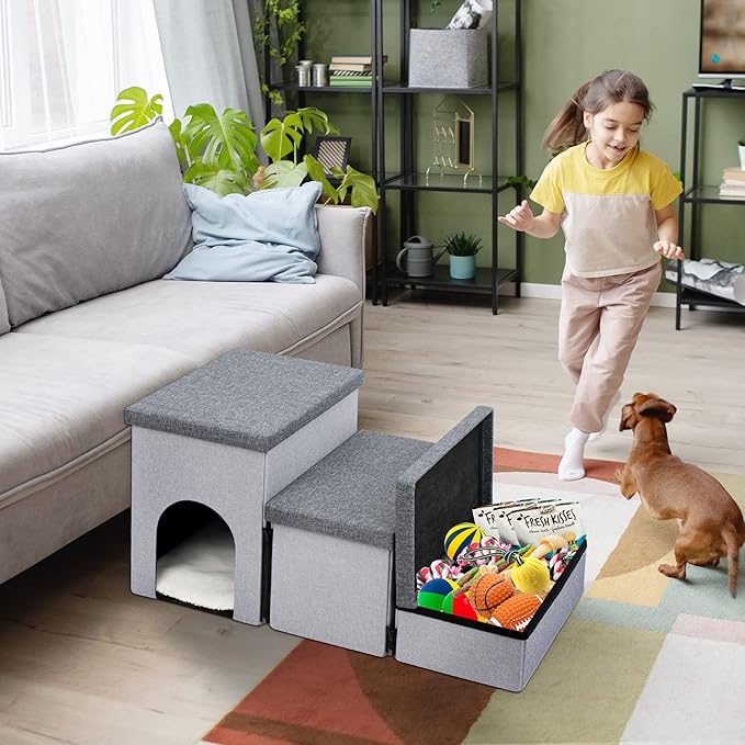 Heeyoo Dog Stairs for Small Dogs 3-Step Pet