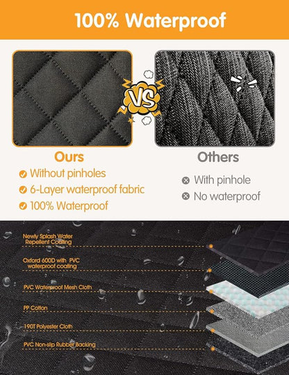 nzonpet 4-in-1 Dog Car Seat Cover 100% Waterproof