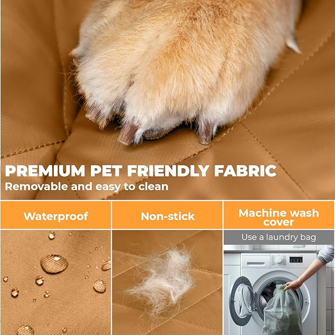 FUNNYFUZZY back seat extender for dogs 100% Waterproof