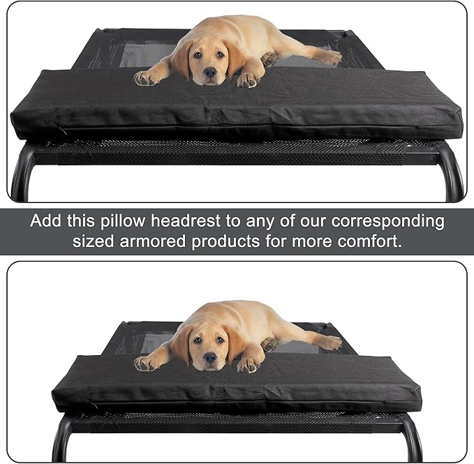 Leekalos Elevated Cooling Cots Bed Pillows for Large Dogs