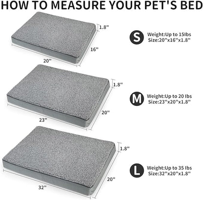 Outdoor Heated Pet Beds for Cat & Dog Orthopedic Foam Warming Beds Auto Temperature Control