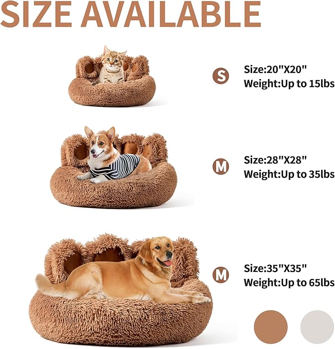 Calming Cat & Dog Bed (35”)