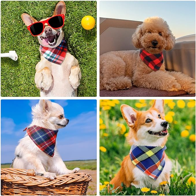 Christmas Dog Bandanas 6 Pieces Style,16.1 Inch)