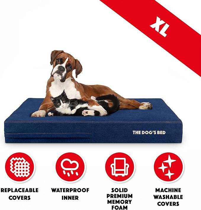 The Dog’s Bed Orthopedic Memory Foam Dog Bed 46x28, Pain