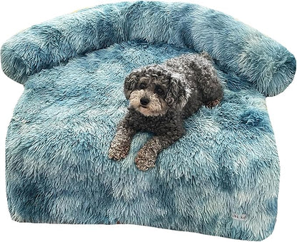 Calming Dogs/Cats Bed Fluffy Plush Dogs/Cats Mat for Furniture Protector with Waterproof Lining