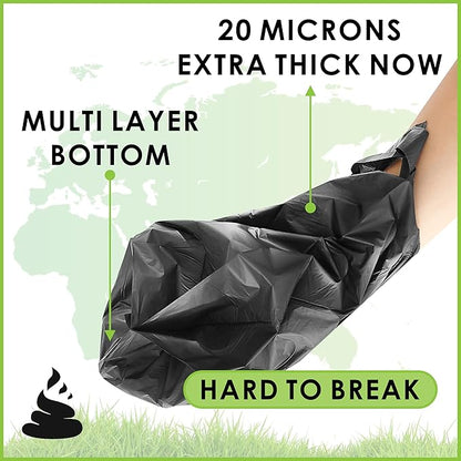 Certified Home Compostable Dog Poop Bags with Handles 216 Bags