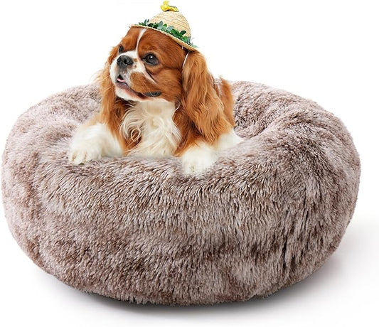 Calming Dog Bed for Cats and Small Dogs 19.7'')