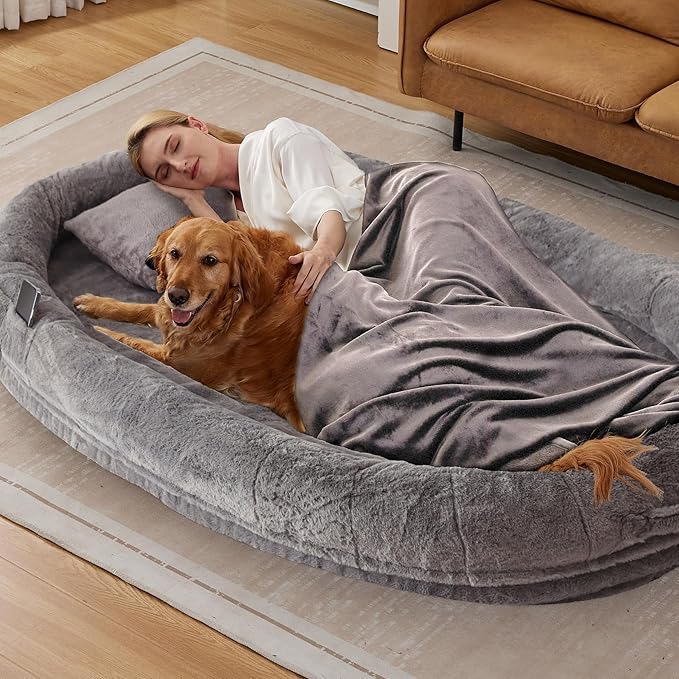 Human Dog Bed for Adult 71" x 46" x 9"