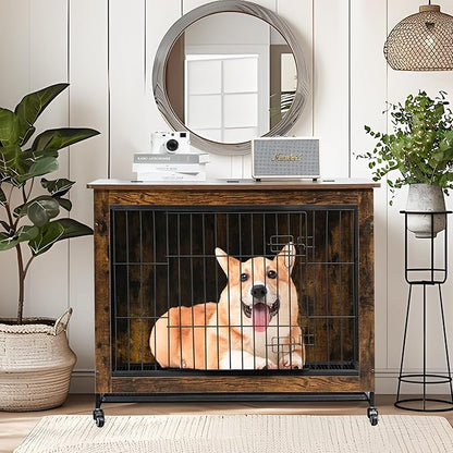 NicBex Dog Crate Furniture 23.6" L 25lb, Dog