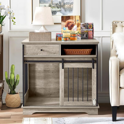 NicBex Dog Crate Furniture 35.4" L