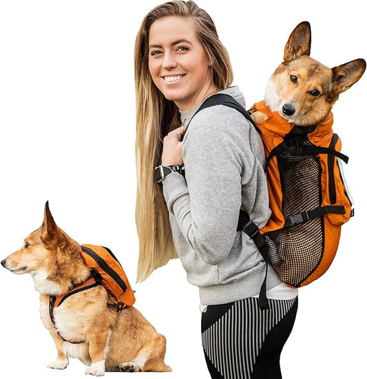 K9 Sport Sack Walk-On | Dog Carrier Dog Backpack with Harness & Storage (Medium, Sunset Orange)