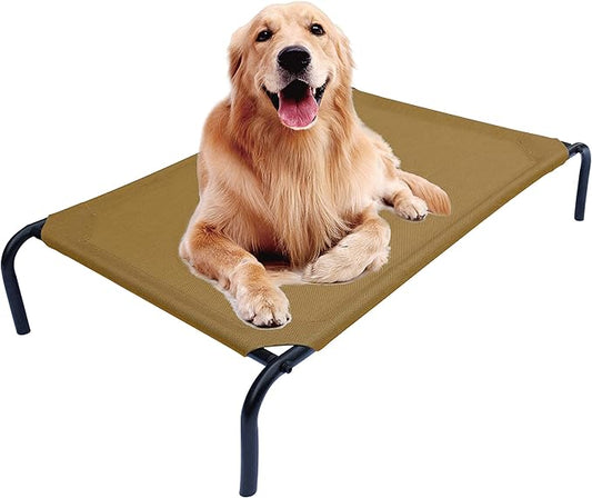 PHYEX Heavy Duty Steel-Framed Portable Elevated Pet Bed 50.5" L 30.5" W 7.8" H(L,