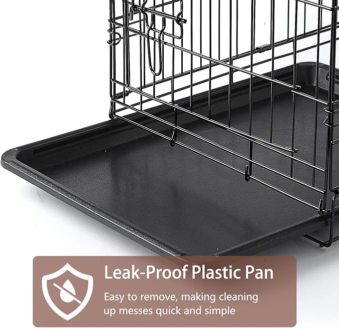 DONORO Dog Crates for Small Size Dogs Indoor Double Door Dog Kennels & Houses for Puppy and Cats (36-Inch Only