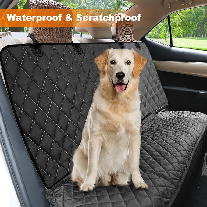 PETICON Waterproof Scratchproof Pet Bench Seat Covers for Cars