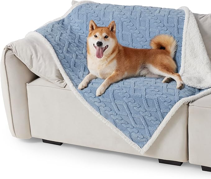 Bedsure Waterproof Dog Blankets for Large Dogs 40"x50", Light