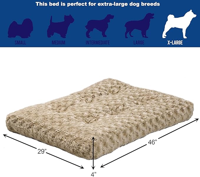 MidWest Homes for Pets Deluxe Dog Beds 1-Year Warranty, 46.0" L 28.0" W 3.0" Th