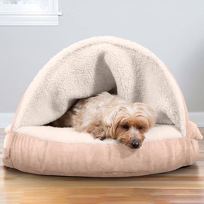 Furhaven 26" Round Memory Foam Dog Bed for Medium/Small Dogs w/ Removable Washable Cover 30 lbs 26-inch