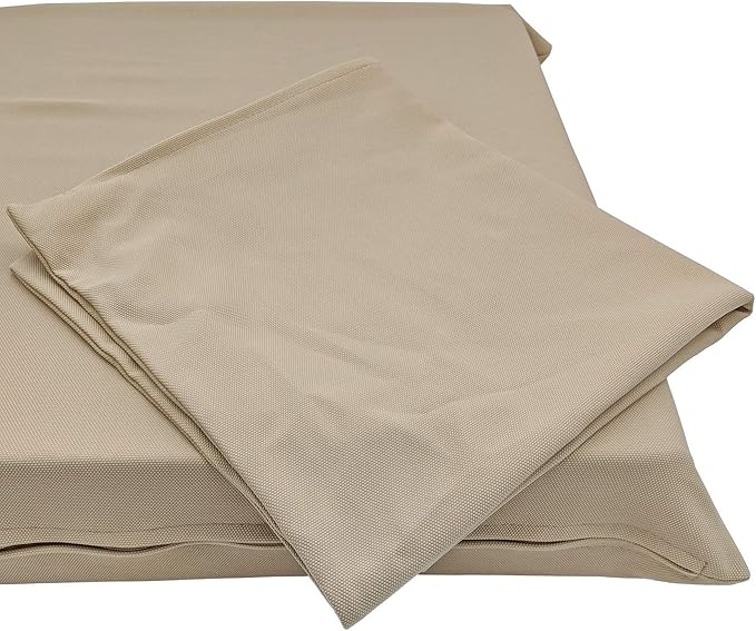 Waterproof Soft and Durable Beige Elastic Machine-Washable Large Dog Bed Cover (56"x38")