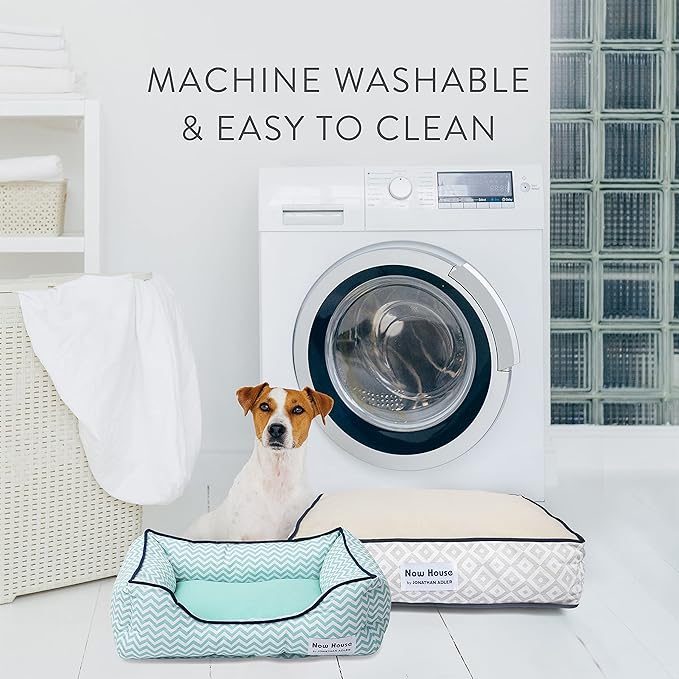 Now House for Pets by Jonathan Adler Teal Chevron Dog Bed 22x17x5 inches, 25lbs)