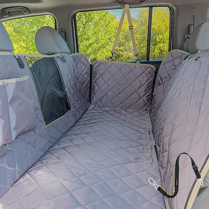 iBuddy Waterproof Dog Seat Cover for Back Seat with Mesh Window