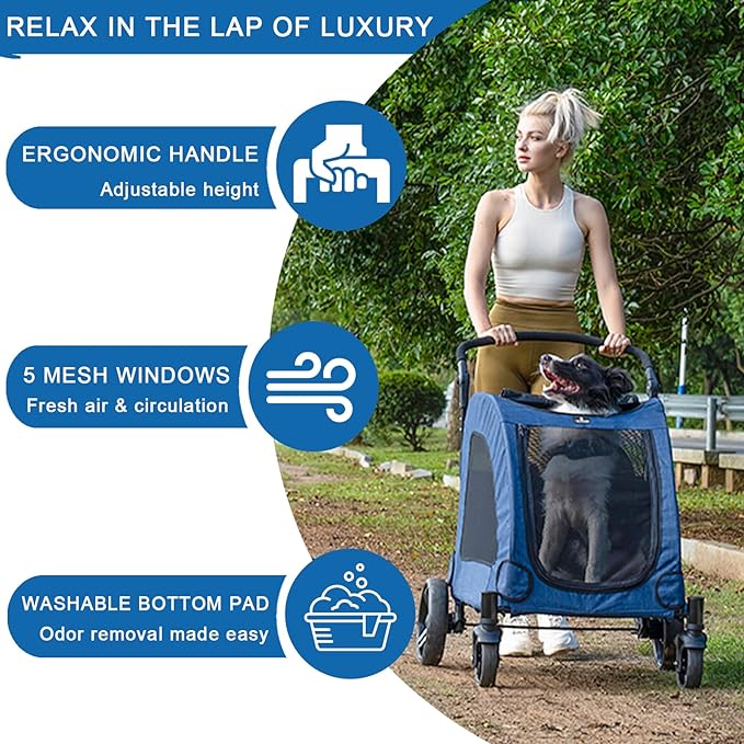 4 Wheel Foldable Pet Stroller for Dog