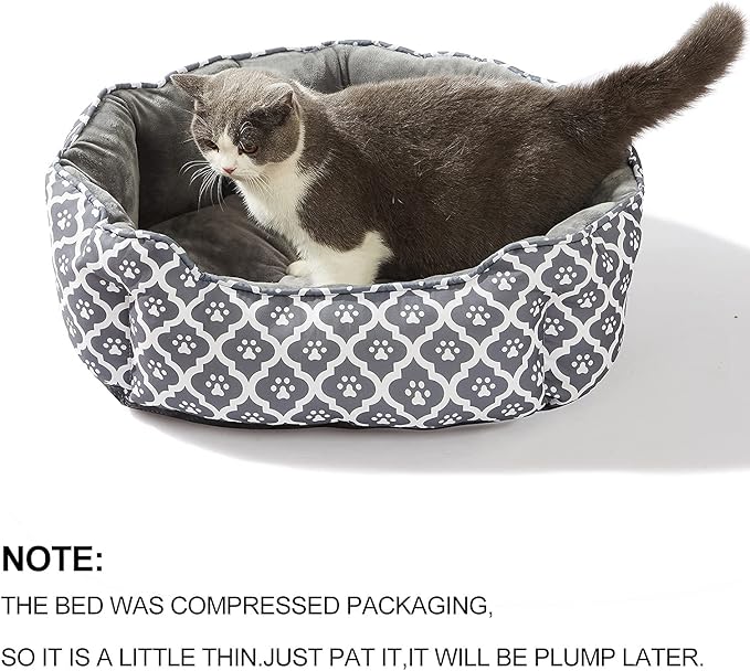 LUCKITTY 25 Inch Large Cat Bed