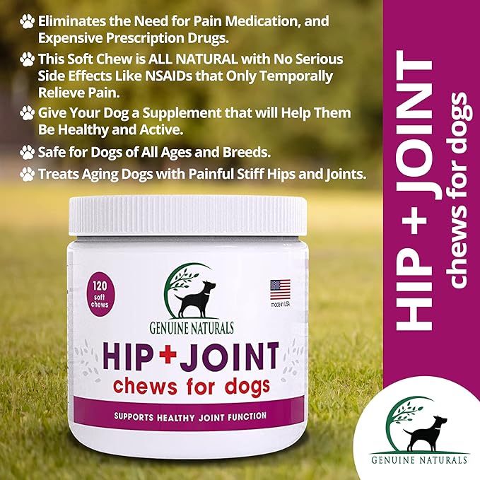 Hip and Joint Supplement for Dogs Relief,120 Count