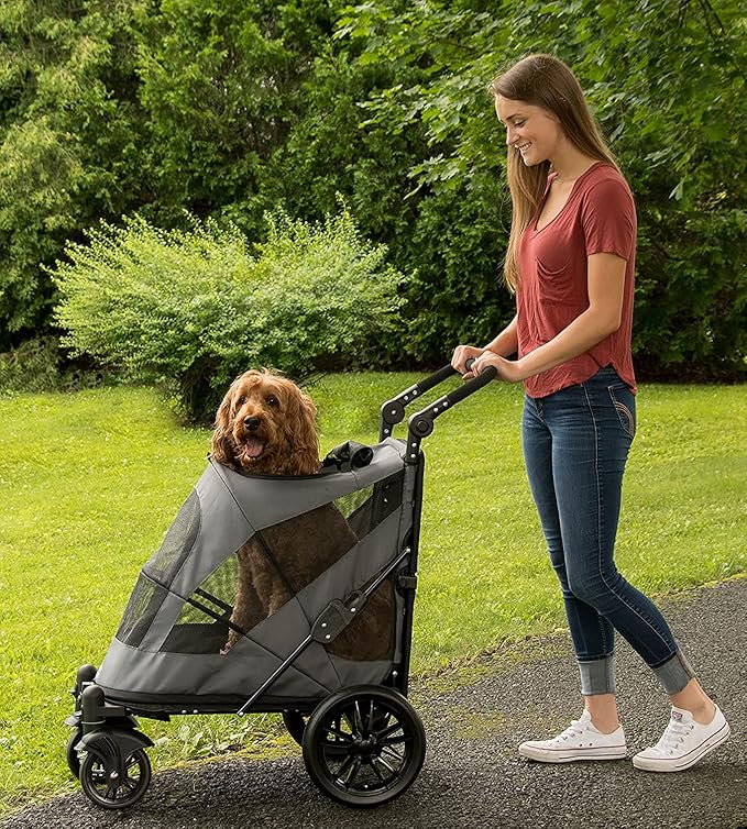 Pet Gear NO-Zip Pet Stroller with Dual Entry 1 Model, 4 Colors