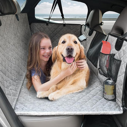 Back Seat Extender for Dogs with Storage