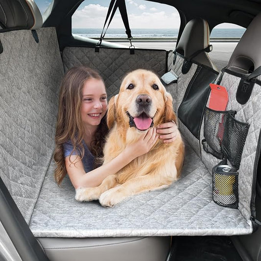 Back Seat Extender for Dogs with Storage