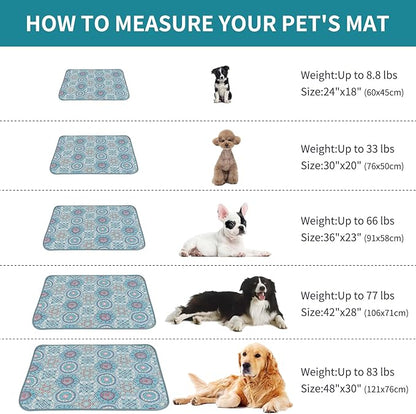 IEUUMLER Washable Pee Pads for Dogs 2 Pack EU007 (Green 36"X41"-2pcs)