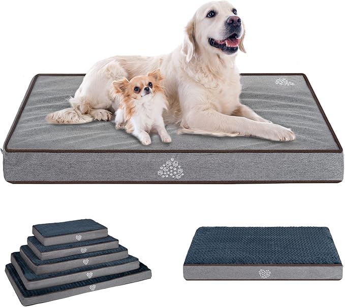 VANKEAN Dog Bed Soft Crate Pad Mat Reversible Cool & Warm