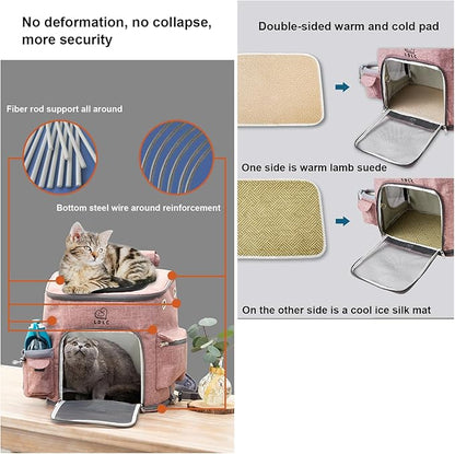 Cat Carrier Backpacks, Cat Backpacks for Carrying Cats, Airline Approved Pet Carriers for Small Dogs, Dog Travel Backpack Carrier, Cat Bag Carrier for Kitten Puppy Bunny up to 22lb