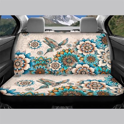 AFPANQZ Boho Floral Pattern Car Rear Seat Cover