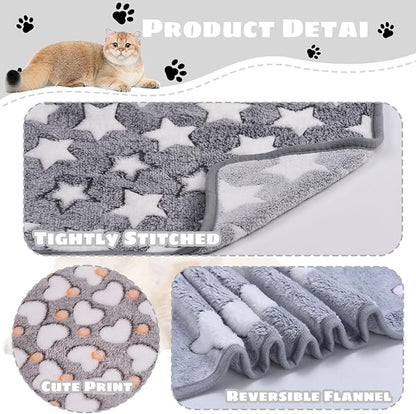 1 Pack 3 Dog Blankets Super Soft Puppy Bone-Medium(29"x20")
