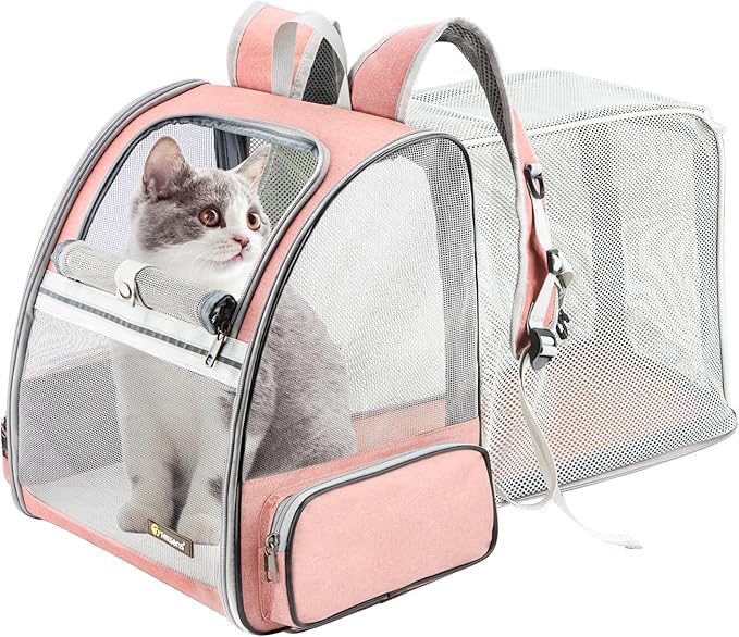 Texsens Innovative Traveler Bubble Backpack Pet Carriers with Upgraded Breathable & Expandable Tent for Cats and Dogs