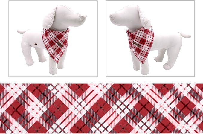 Lionet Paws Christmas Dog Bandana Washable Cotton Handkerchief