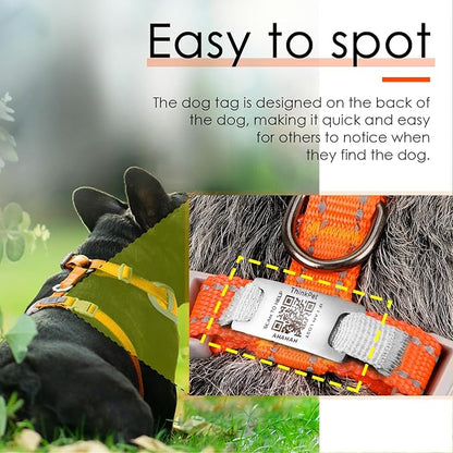 ThinkPet Reflective Breathable Soft Air Mesh with QR Code Dog Tag Puppy Choke Free Over Head Vest Harness for Puppy Small Medium Dogs and Cats Small Orange