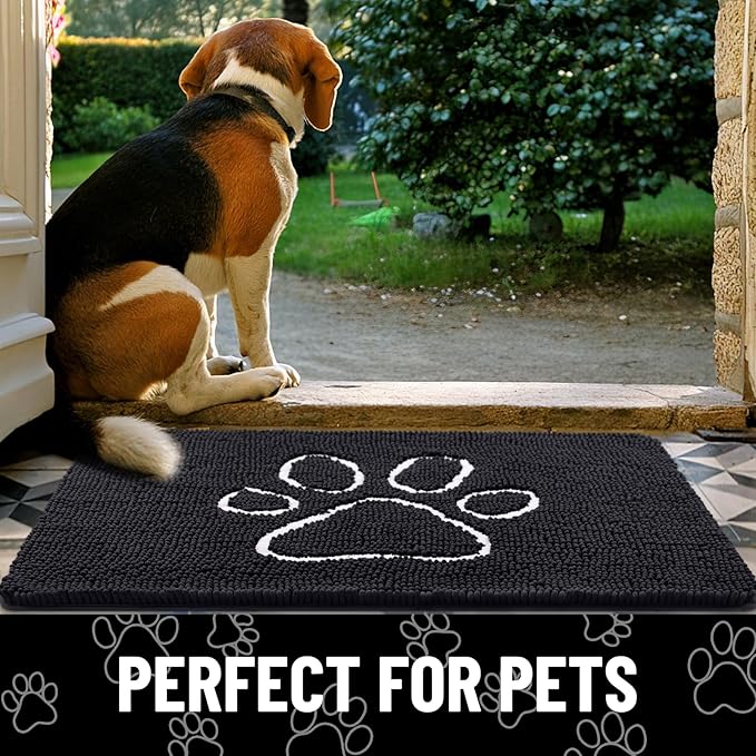 smiry Dog Door Mat for Muddy Paws (40x32 Inches,