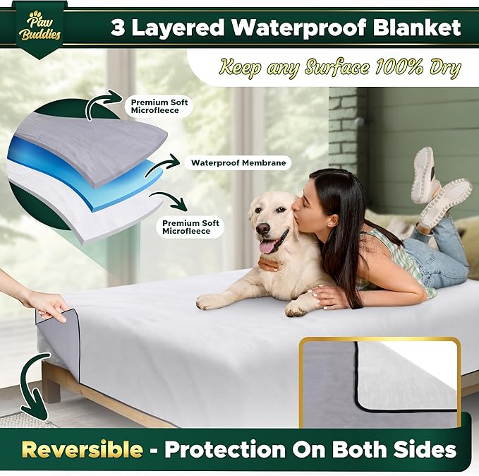 Paw Buddies Waterproof Blanket for Intimacy