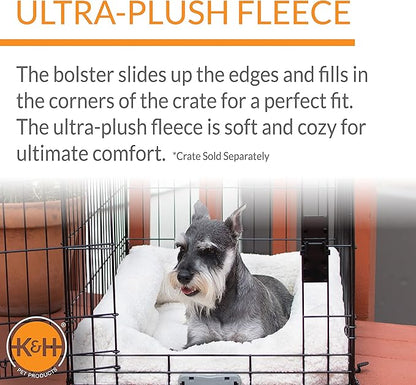 K&H Pet Products Ultra Plush Deluxe Bolster Dog Crate Pad