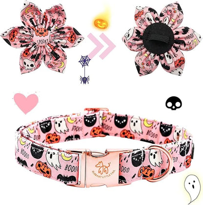 Elegant little tail Dog Collar with Flower