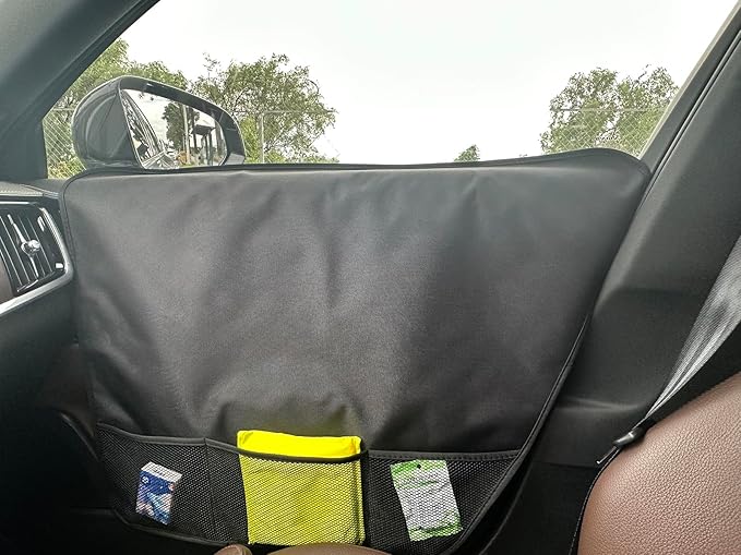 Dog Car Door Protector Vehicle Door Cover Protector for Dogs Pet Car Door Cover Anti-Scratch Waterproof Car Door Covers Guard Durable 600D Oxford Dog Car Door Protector 28" x 17" 2 Pack