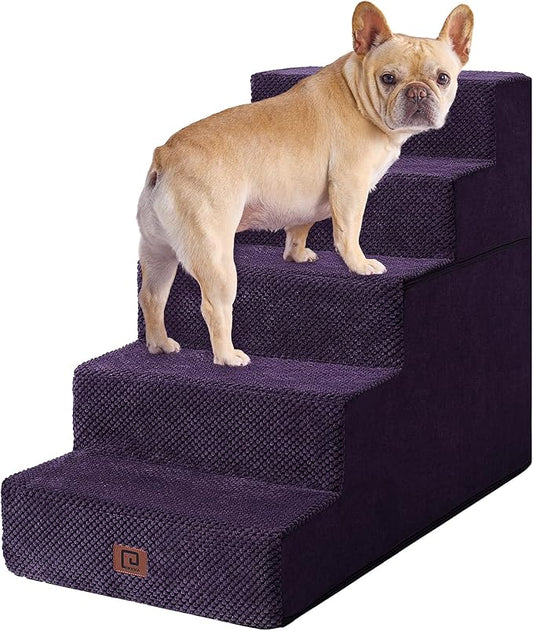EHEYCIGA Dog Stairs for High Bed 22.5”H 5-Step Dog