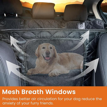 Dog Car Seat Cover for Back Seat Waterproof Backseat Cover for Dogs in Car Durable Nonslip Dog Hammock for Car Sedans 54" W 58" L