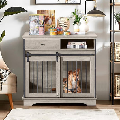 NicBex Dog Crate Furniture 35.4" L