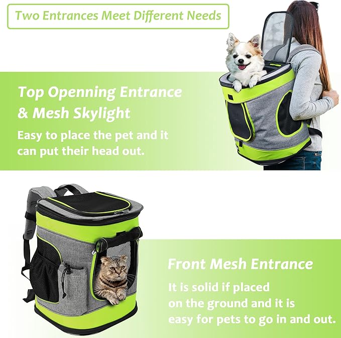 Kritter Planet Pet Carrier Backpack for Dogs and Cats 2 Mesh