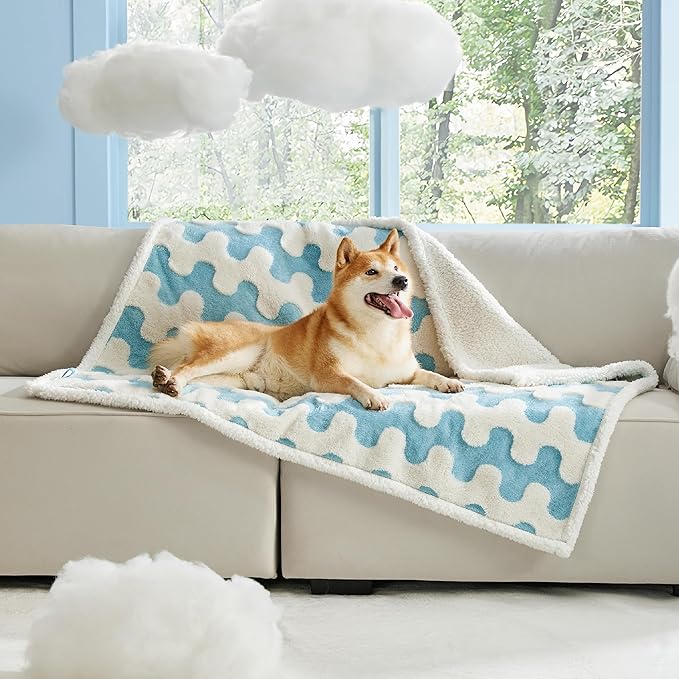 Lesure Waterproof Dog Blanket for Large Dogs 3D Textured